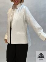 کت ژاکارد مجلسی رنگ سفید