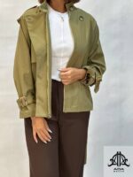 ترنچ کت زنانه یک طرفه پیش ژیله