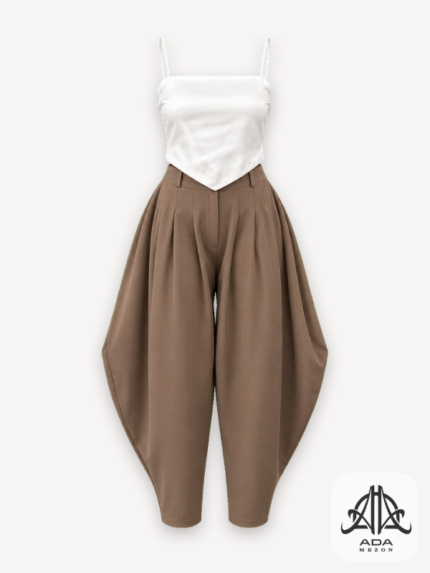 تاپ ساتن پشت کش دوزی گره‌ای3